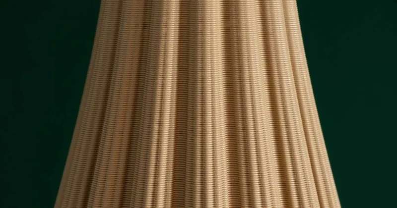 Close-up of an FDM-printed vase with visible layer lines