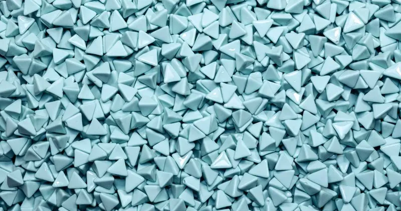 Turquoise triangular ceramic tumbling media